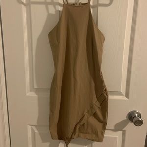 Fitted beige dress